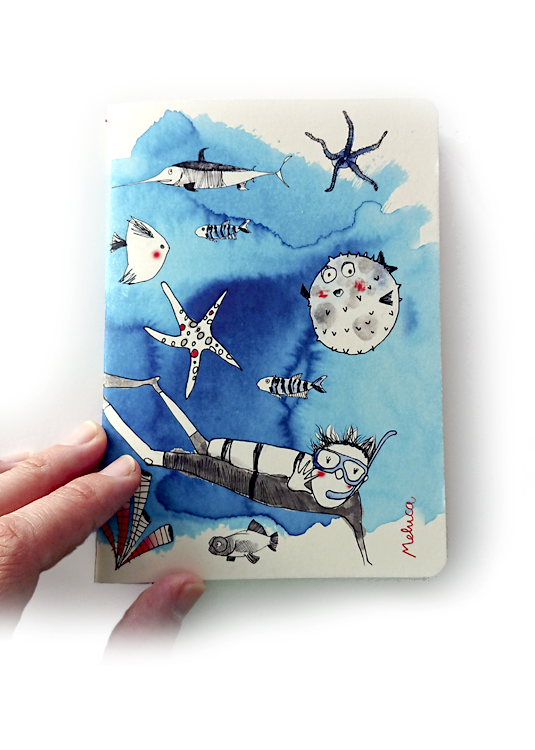 Libreta cosida "La mar sal&aacute;".